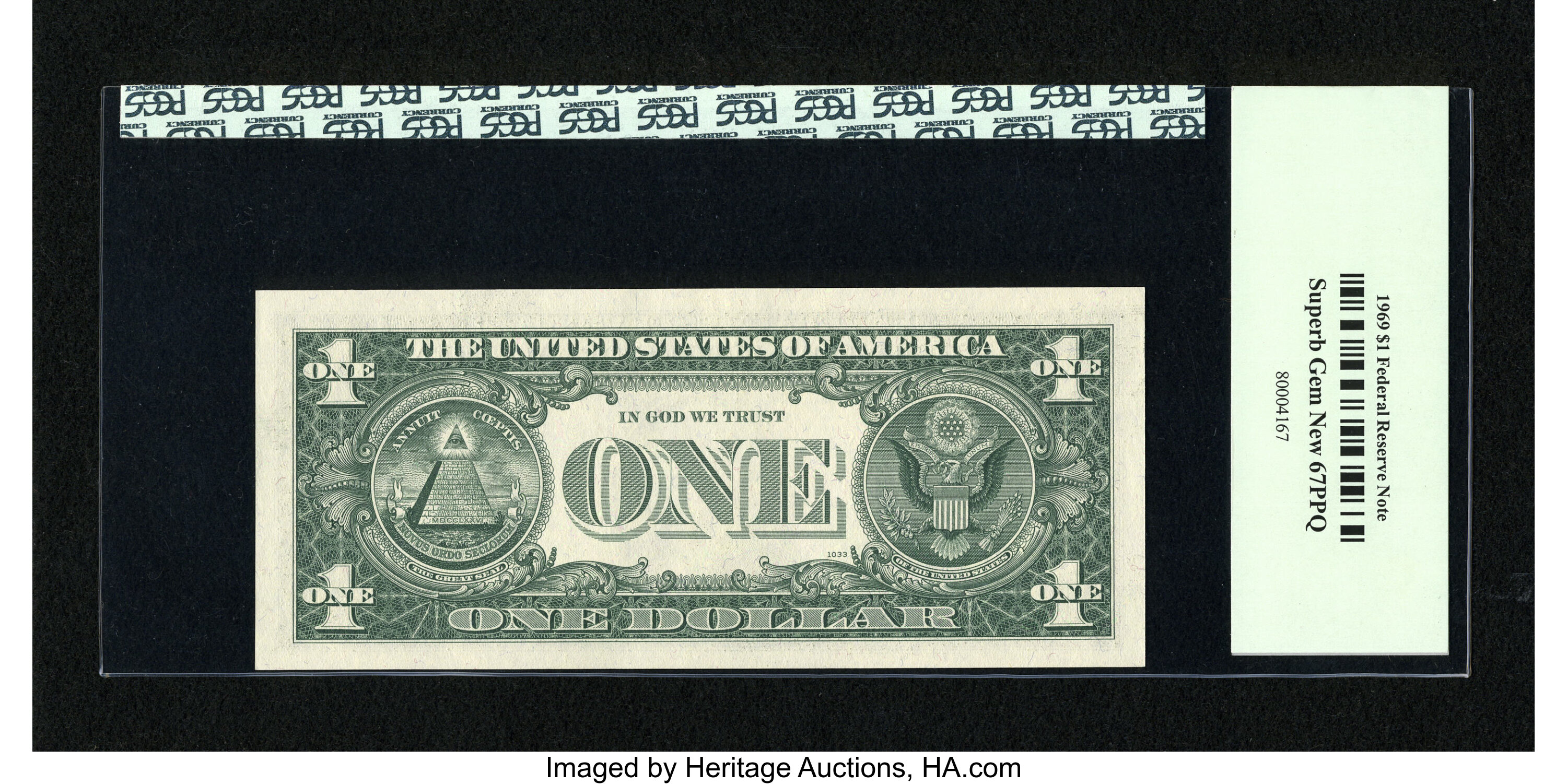 image for: Fr. 1903-C* $1 1969 Federal Reserve Star Note. PCGS Superb Gem New 67PPQ....