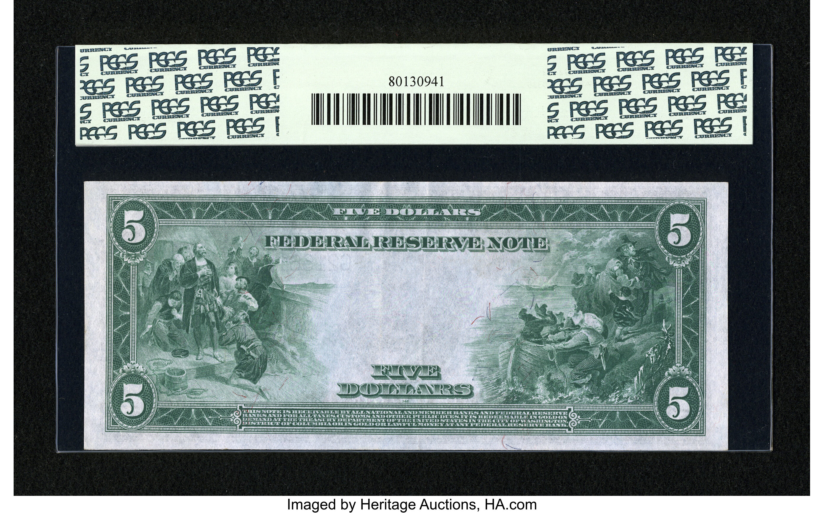image for: Fr. 868 $5 1914 Federal Reserve Note PCGS Extremely Fine 40....