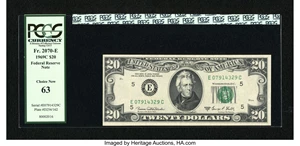 image for: Fr. 2070-E $20 1969C Federal Reserve Note. PCGS Choice New 63....