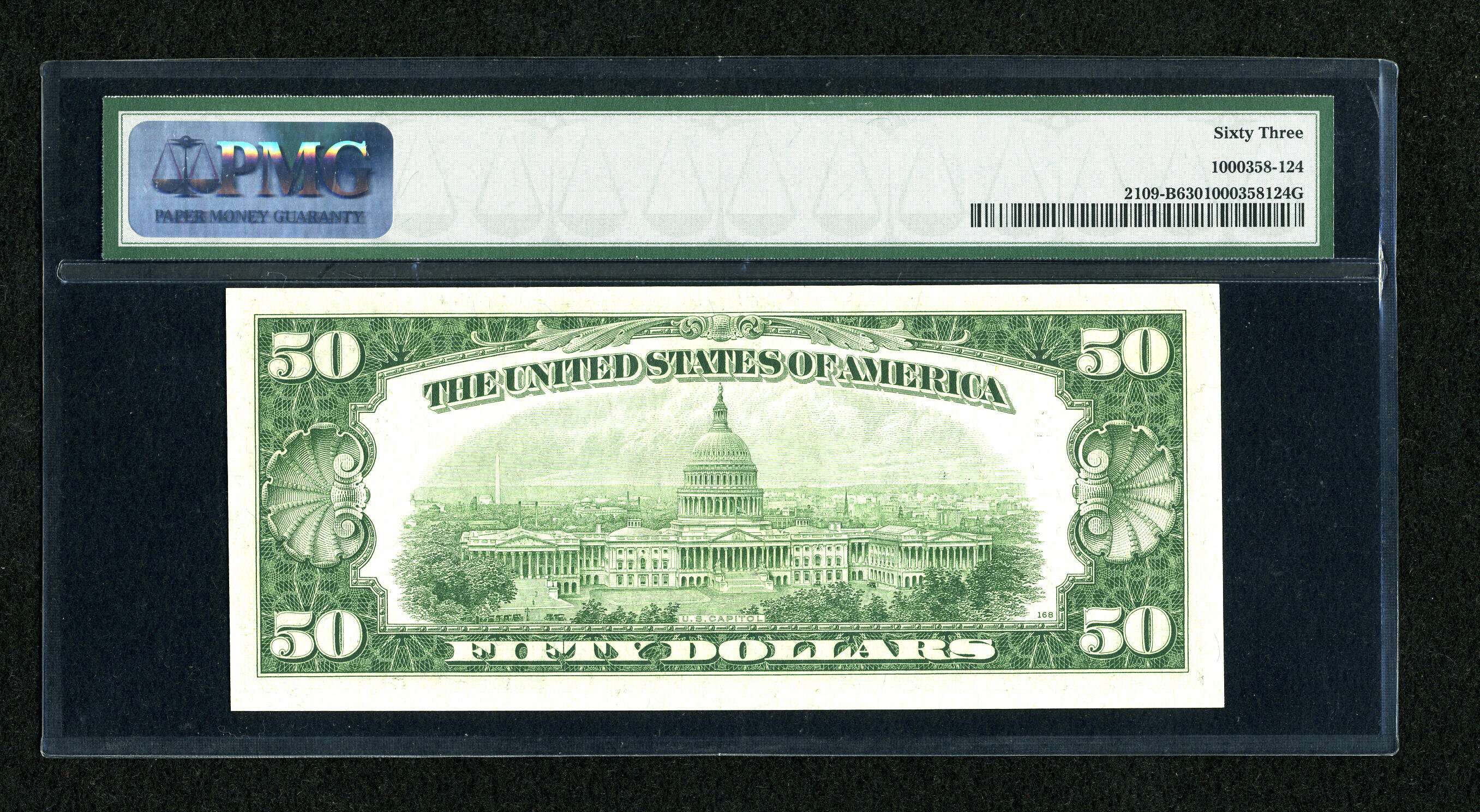 image for: Fr. 2109-B $50 1950B Federal Reserve Note. PMG Choice Uncirculated 63....