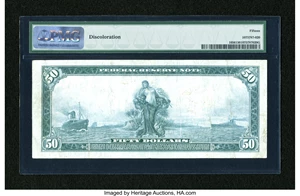 image for: Fr. 1056 $50 1914 Federal Reserve Note PMG Choice Fine 15....