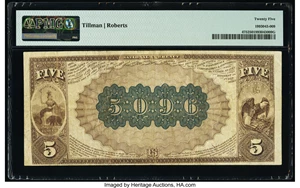 image for: San Francisco, CA - $5 1882 Brown Back Fr. 475 The San Francisco National Bank Ch. # (P)5096 PMG Very Fine 25....