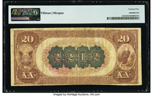 image for: Oakland, IL - $20 1882 Brown Back Fr. 501 The Oakland National Bank Ch. # 2212 PMG Very Fine 25....