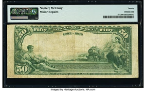 image for: Shelbyville, IN - $50 1902 Date Back Fr. 671 The Farmers National Bank Ch. # (M)4800 PMG Very Fine 20....