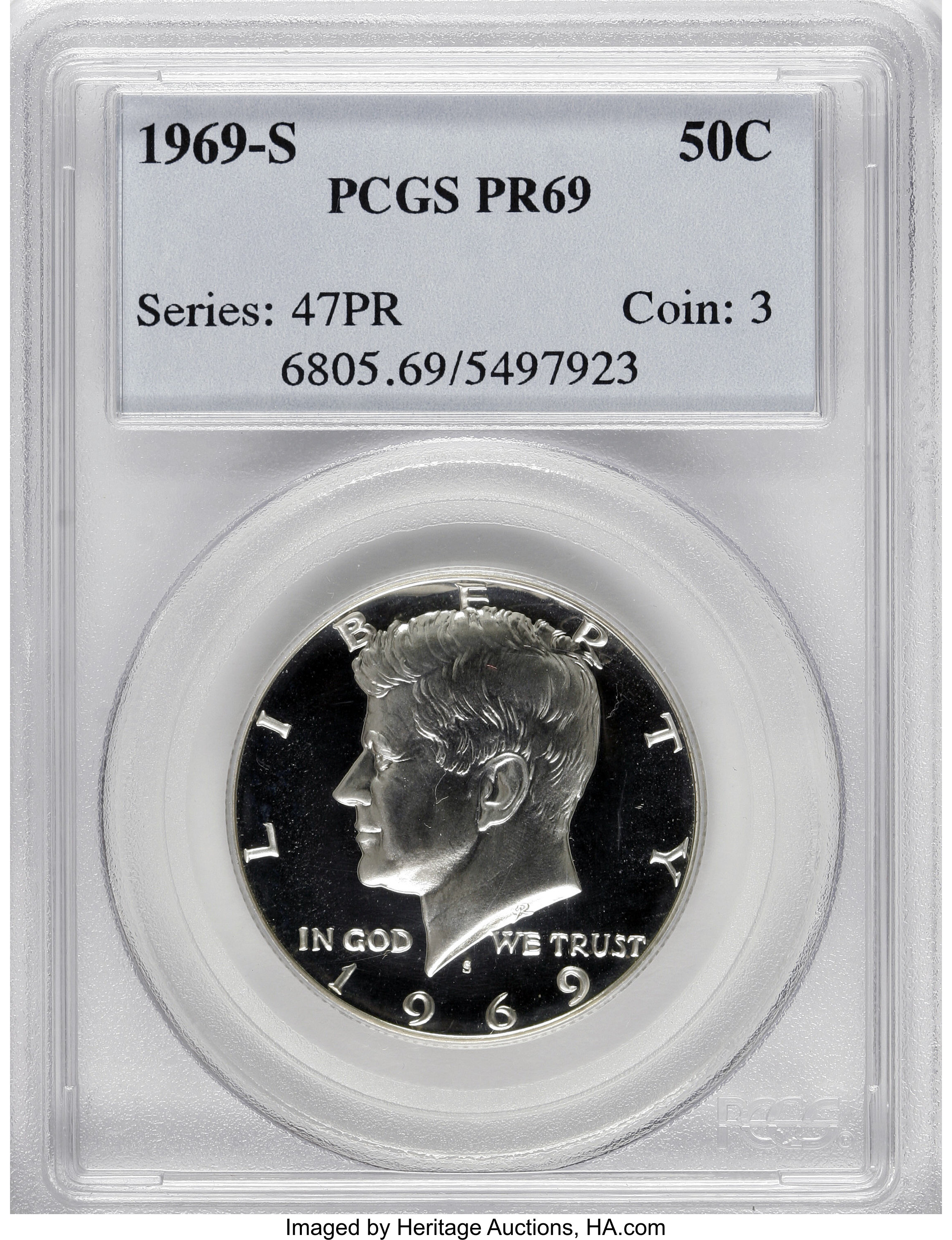 1969 S Kennedy Half Dollar Proof Coin Pricing Guide | The Greysheet