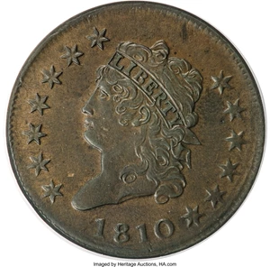 image for: 1810 1C S-284, B-5, R.3--Corroded--NCS. Unc Details....