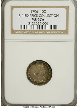 image for: 1796 10C MS67 ★ NGC....