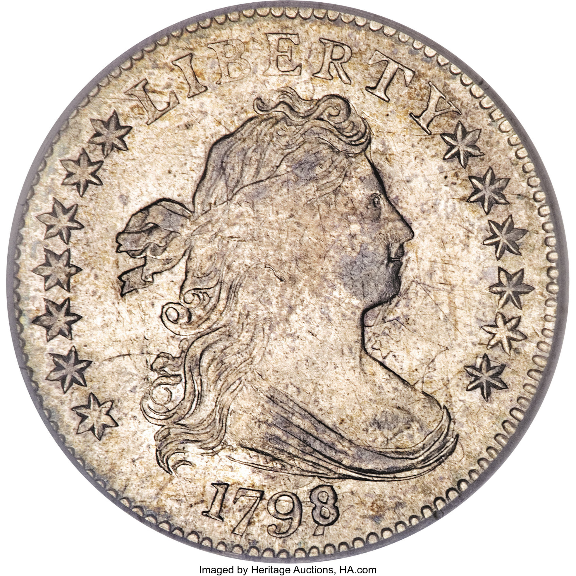 image for: 1798/97 10C 13 Stars on Reverse MS63 PCGS. CAC....