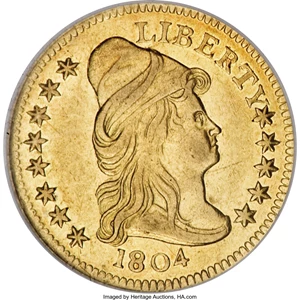 image for: 1804 $2 1/2 13 Star Reverse AU55 NGC....
