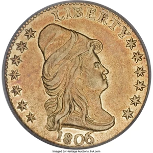 image for: 1806/5 $2 1/2 7x6 Stars AU55 PCGS. CAC....