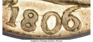 image for: 1806/5 $2 1/2 7x6 Stars AU55 PCGS. CAC....