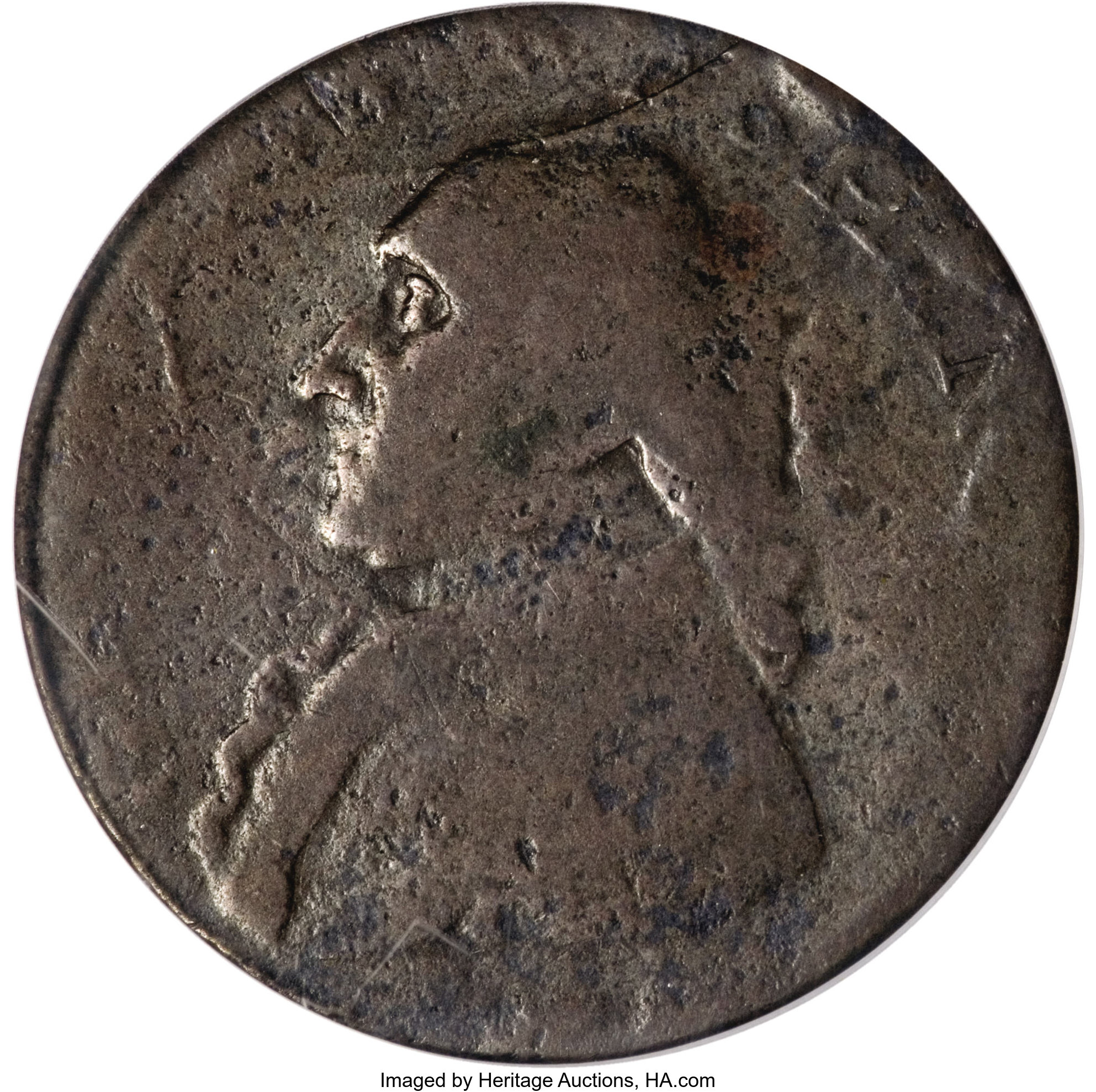 image for: (1795) 1/2P Washington North Wales Halfpenny, Two Stars at Each Side of Harp Fine 15 PCGS....