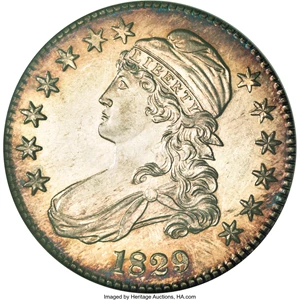 image for: 1829 50C Small Letters PR63 NGC....