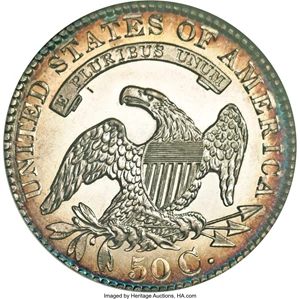 image for: 1829 50C Small Letters PR63 NGC....