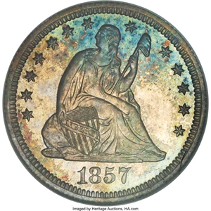 image for: 1857 25C PR66 NGC....