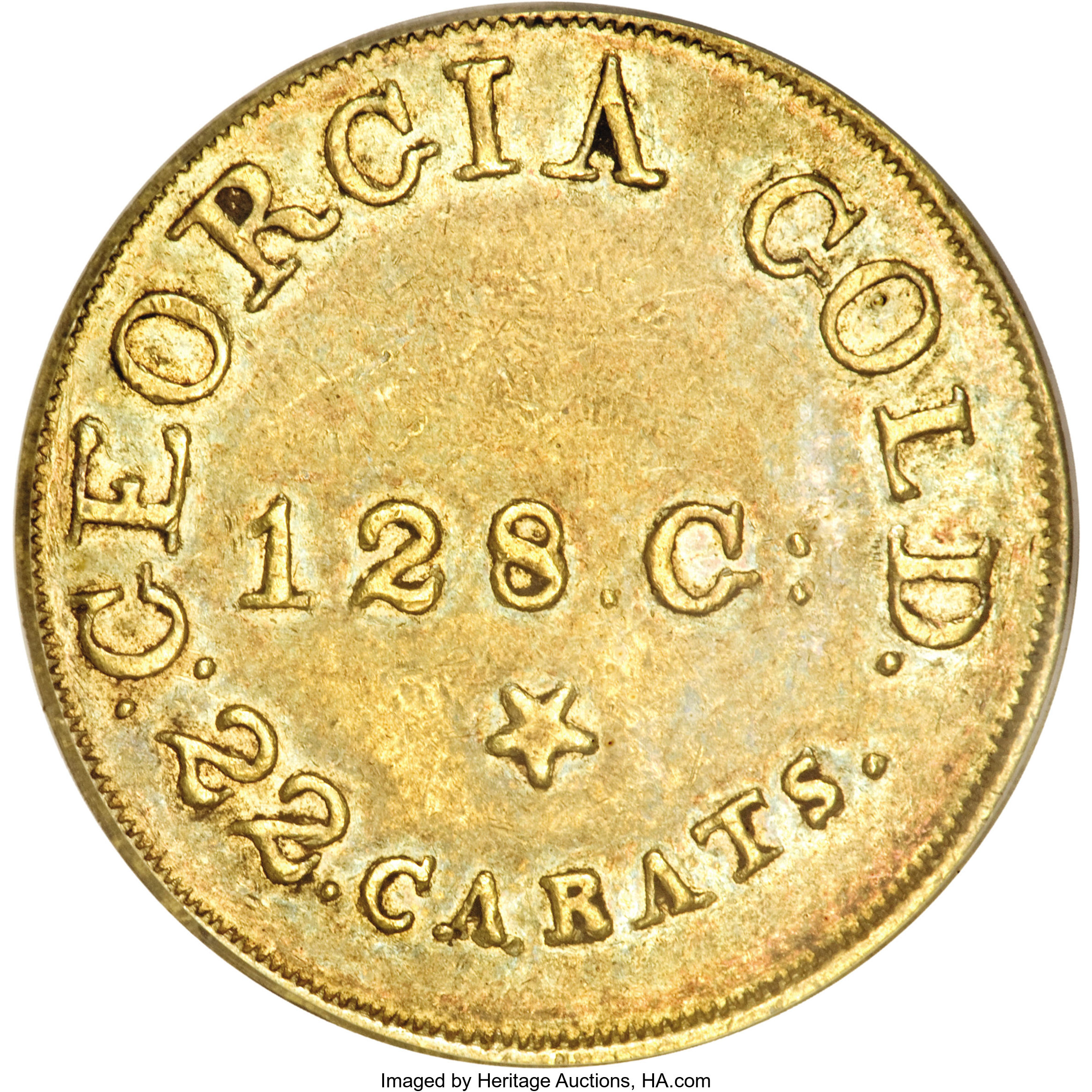 image for: (1837-42) $5 C. Bechtler Five Dollar, Colons Obverse XF45 PCGS....