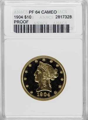 image for: 1904 $10 PR64 Cameo ANACS....
