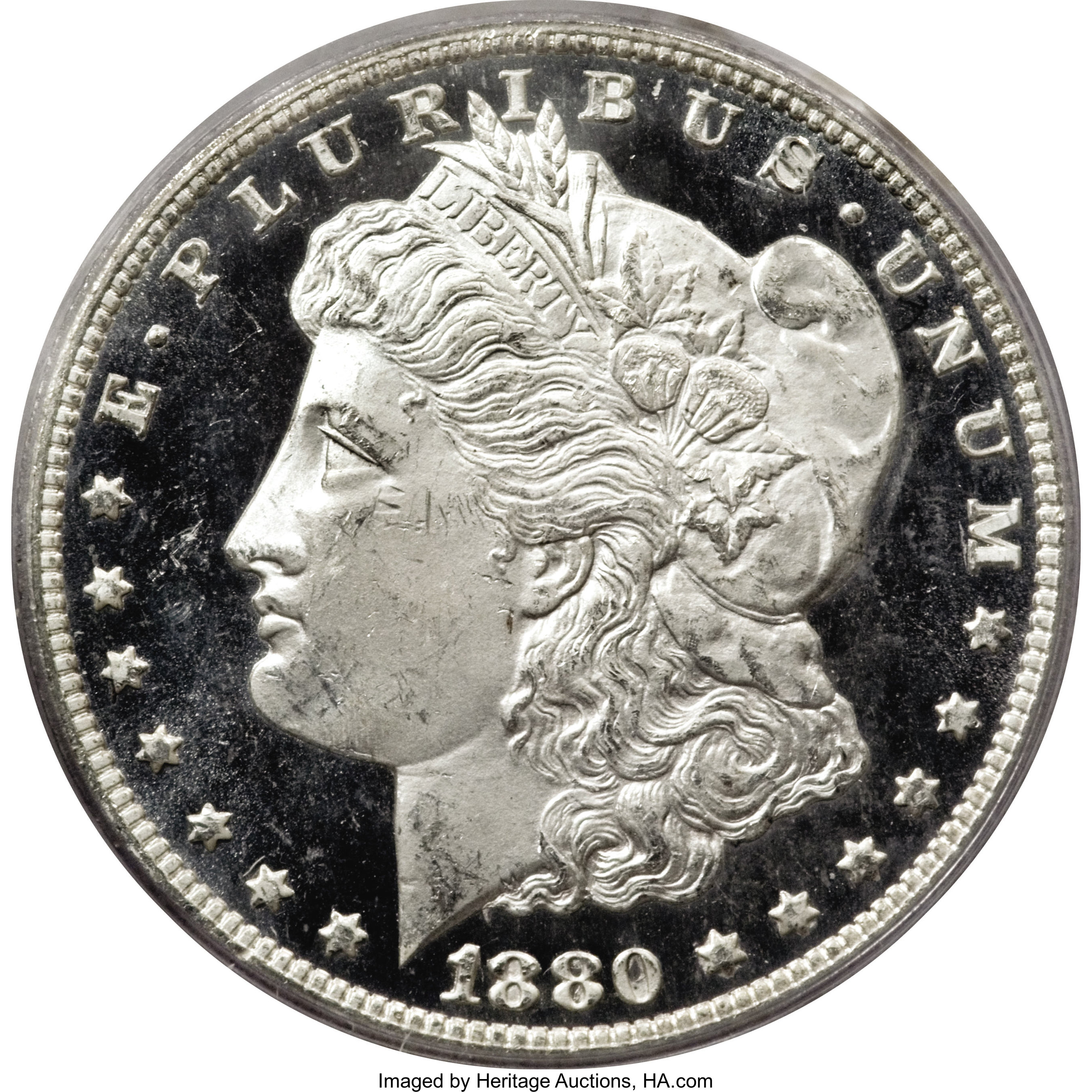 image for: 1880/79-CC $1 Reverse of 1878 MS64 Deep Mirror Prooflike PCGS....