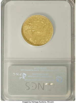 image for: 1798 $5 Large Eagle, Large 8, 14 Star Reverse--Damaged, Improperly Cleaned--NCS. AU Details....