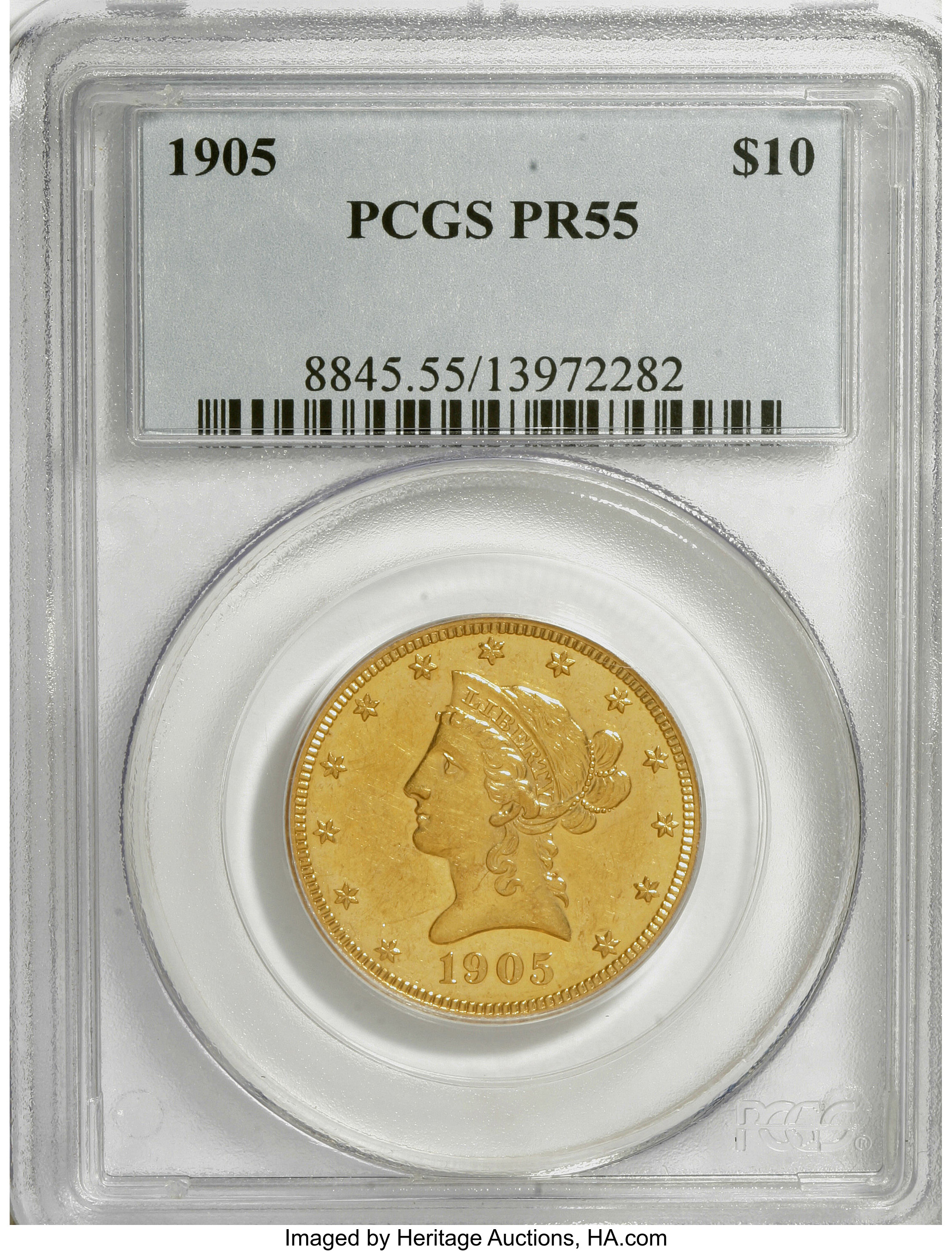 image for: 1905 $10 PR55 PCGS....