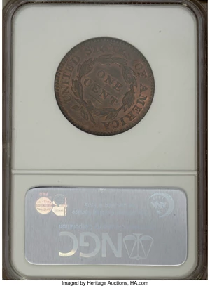 image for: 1816 1C MS61 Red and Brown NGC. N-2. NGC Census: (0/27). PCGS Population (0/24). Mintage: 2,820,982. (#1592)...