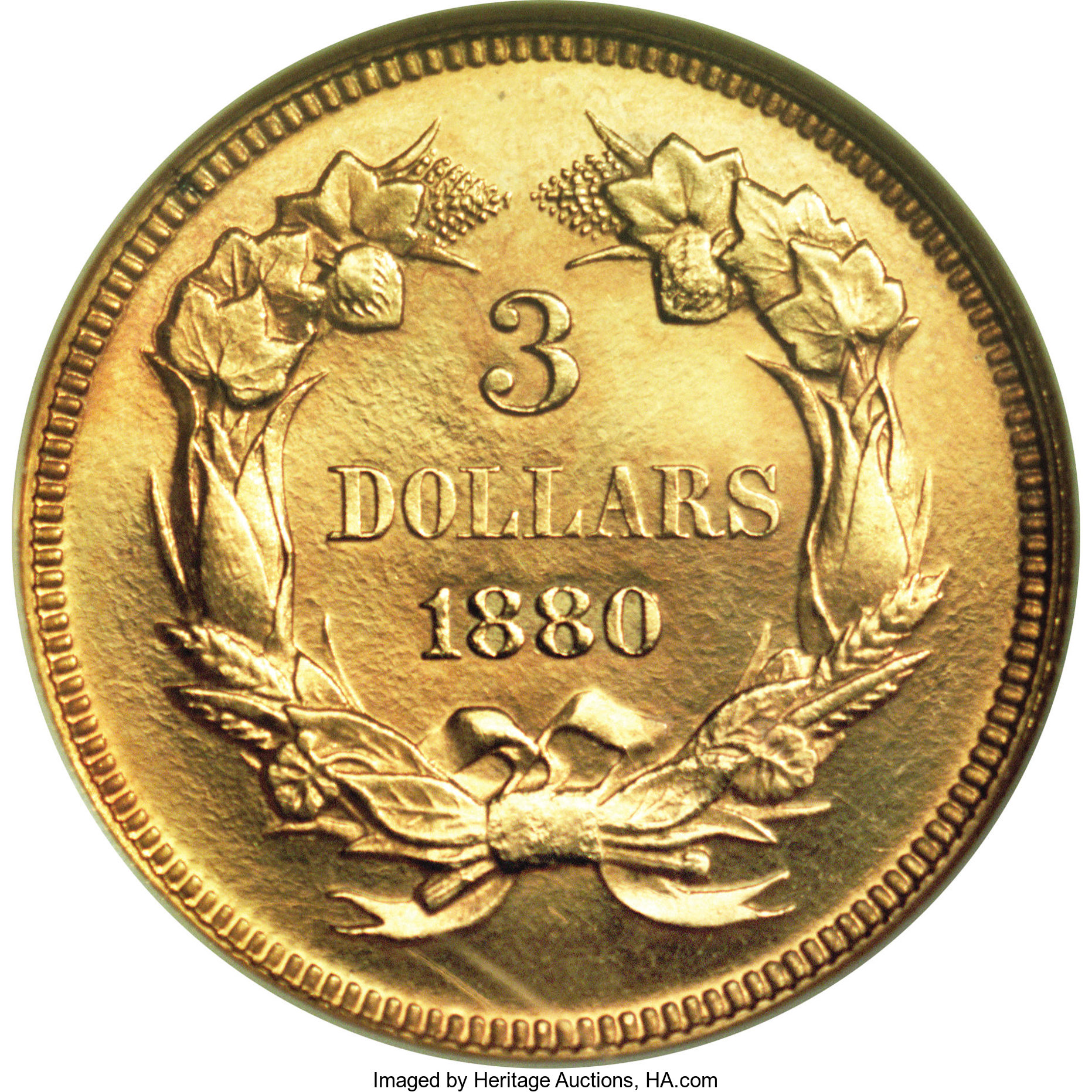 image for: 1880 $3 PR65 Cameo NGC. CAC....