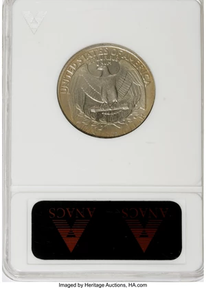 image for: 1980-D 25C On 5C Planchet MS61 ANACS. PCGS Population (0/226). NGC Census: (0/73). Mintage: 518,327,488. Numismedia Wsl. Pri...