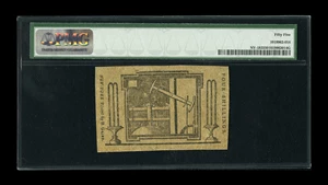 image for: New York January 6, 1776 (Water Works) 4s PMG About Uncirculated 55....
