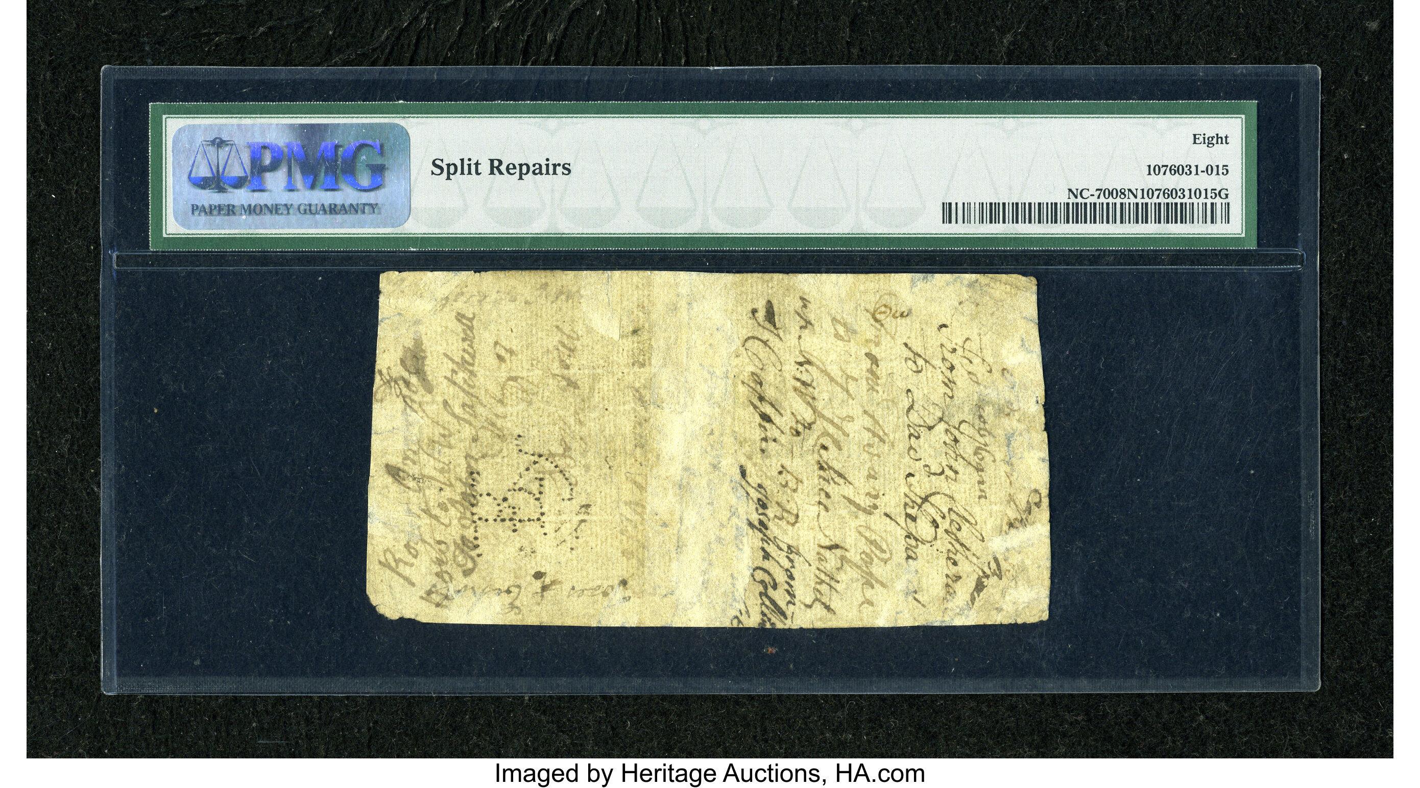 image for: North Carolina April 4, 1748 £3 PMG Very Good Net 8....