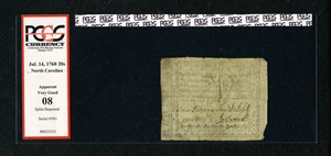 image for: North Carolina July 14, 1760 20s PCGS Apparent Very Good 08....