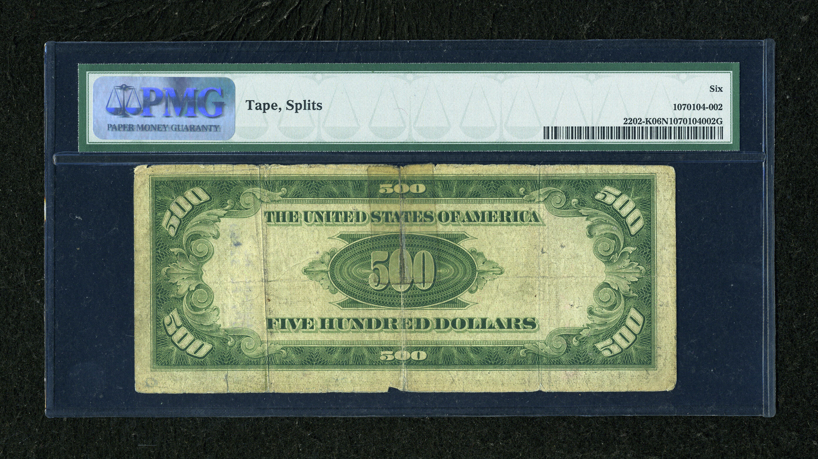 image for: Fr. 2202-K $500 1934A Federal Reserve Note. PMG Good 6 Net....