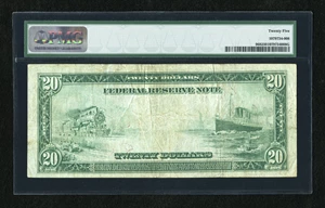 image for: Fr. 968 $20 1914 Federal Reserve Note PMG Very Fine 25....