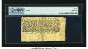 image for: Maryland March 1, 1770 $8 PMG Fine Net 12....