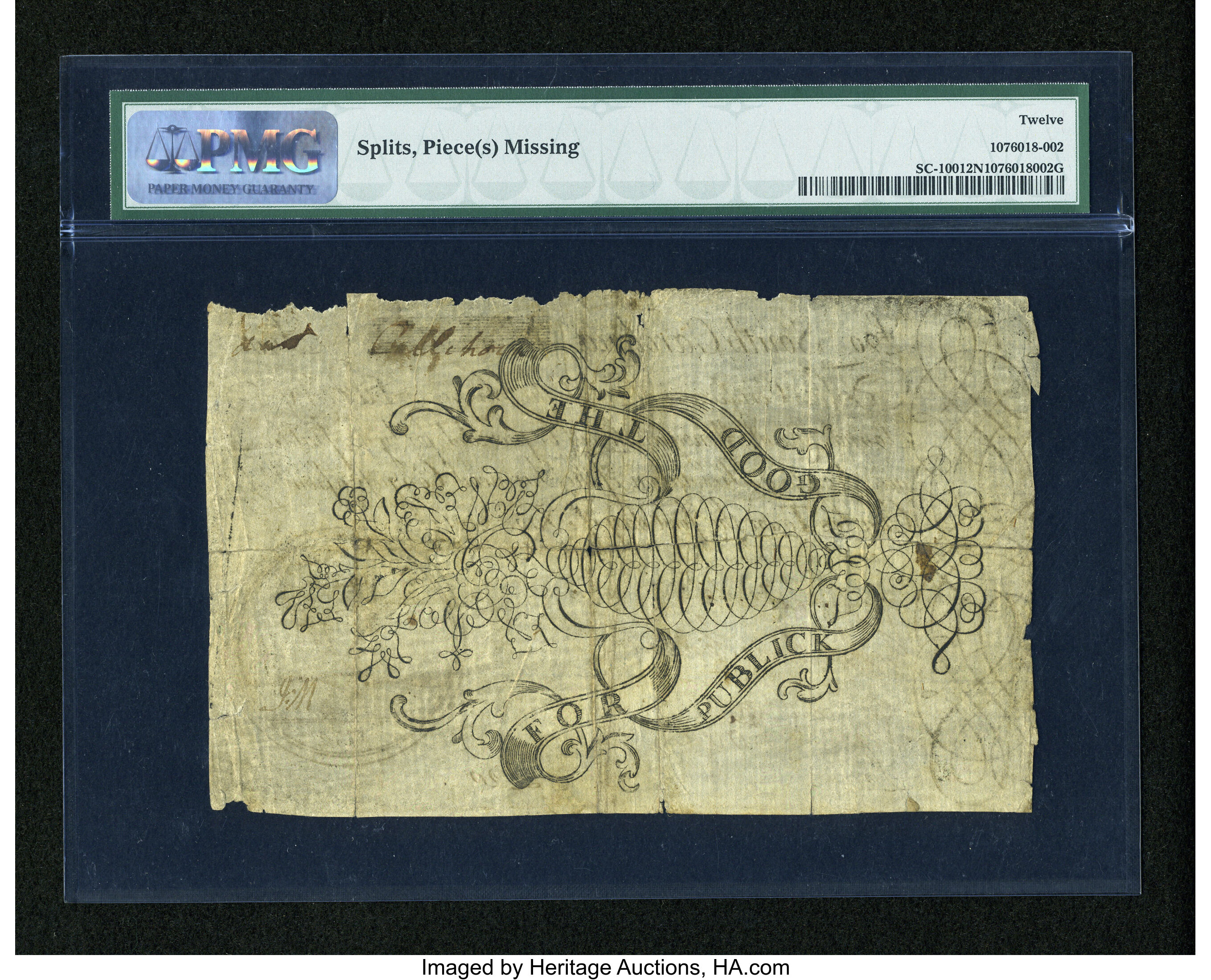 image for: South Carolina June 1, 1775 £20 PMG Fine Net 12....