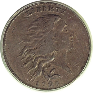 image for: 1793 1C Wreath, Vine and Bars, S-6, B-7, R.3, XF40 PCGS. CAC....