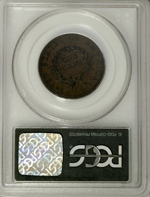 image for: 1793 1C Wreath, Vine and Bars, S-6, B-7, R.3, XF40 PCGS. CAC....