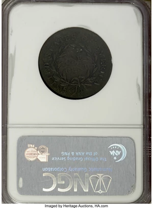 image for: 1796 1C Liberty Cap, S-87, B-8, R.3 Fine 15 NGC....