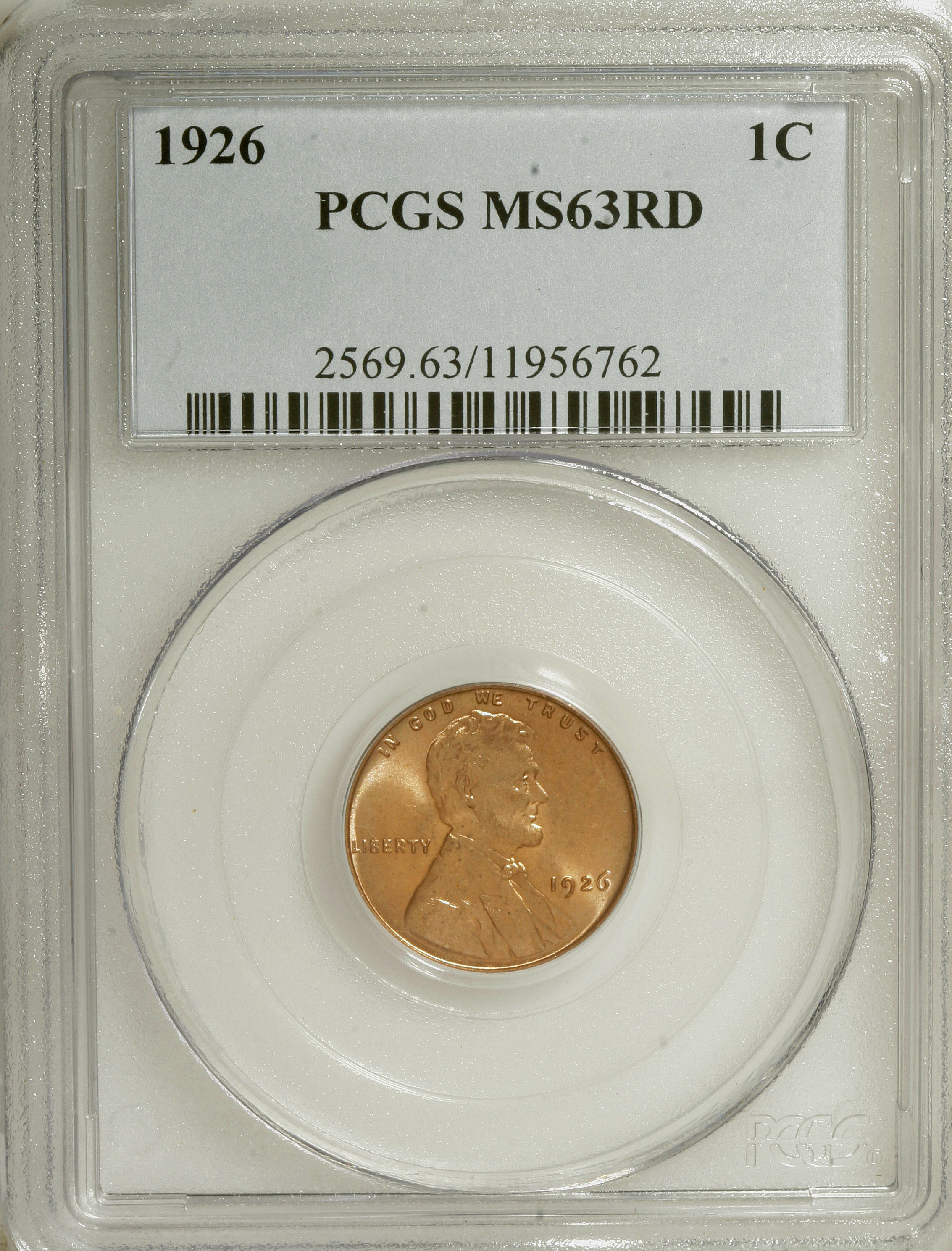 1926 1C MS63 Red PCGS. PCGS Population (52/1677). NGC Census: (12/691). Mintage: 157,088,000. Numismedia Wsl. Price for NGC...