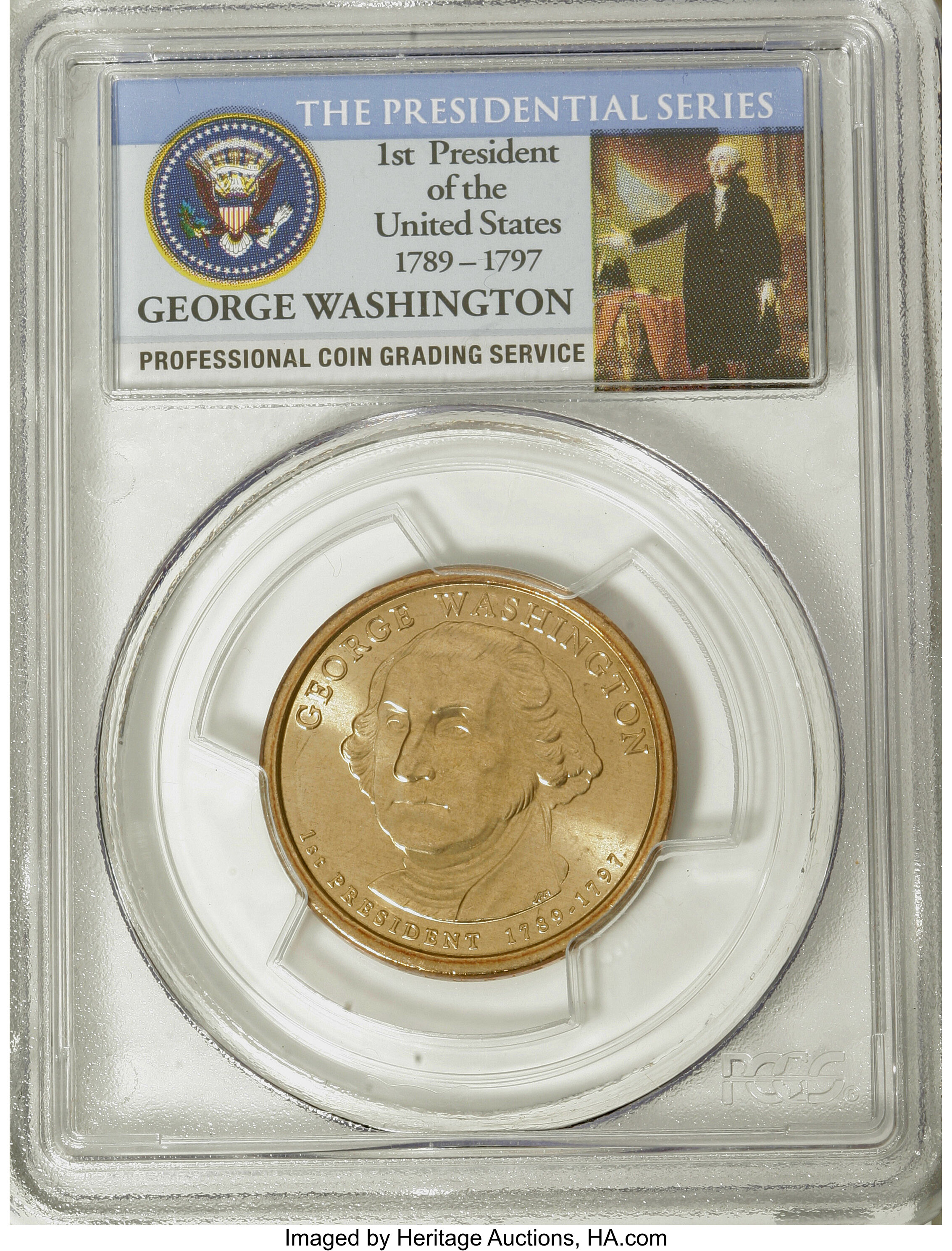 image for: 2007-D $1 Washington Satin Fin, Pos B MS66 PCGS. PCGS Population (13/306). NGC Census: (0/0).   (#390547)...