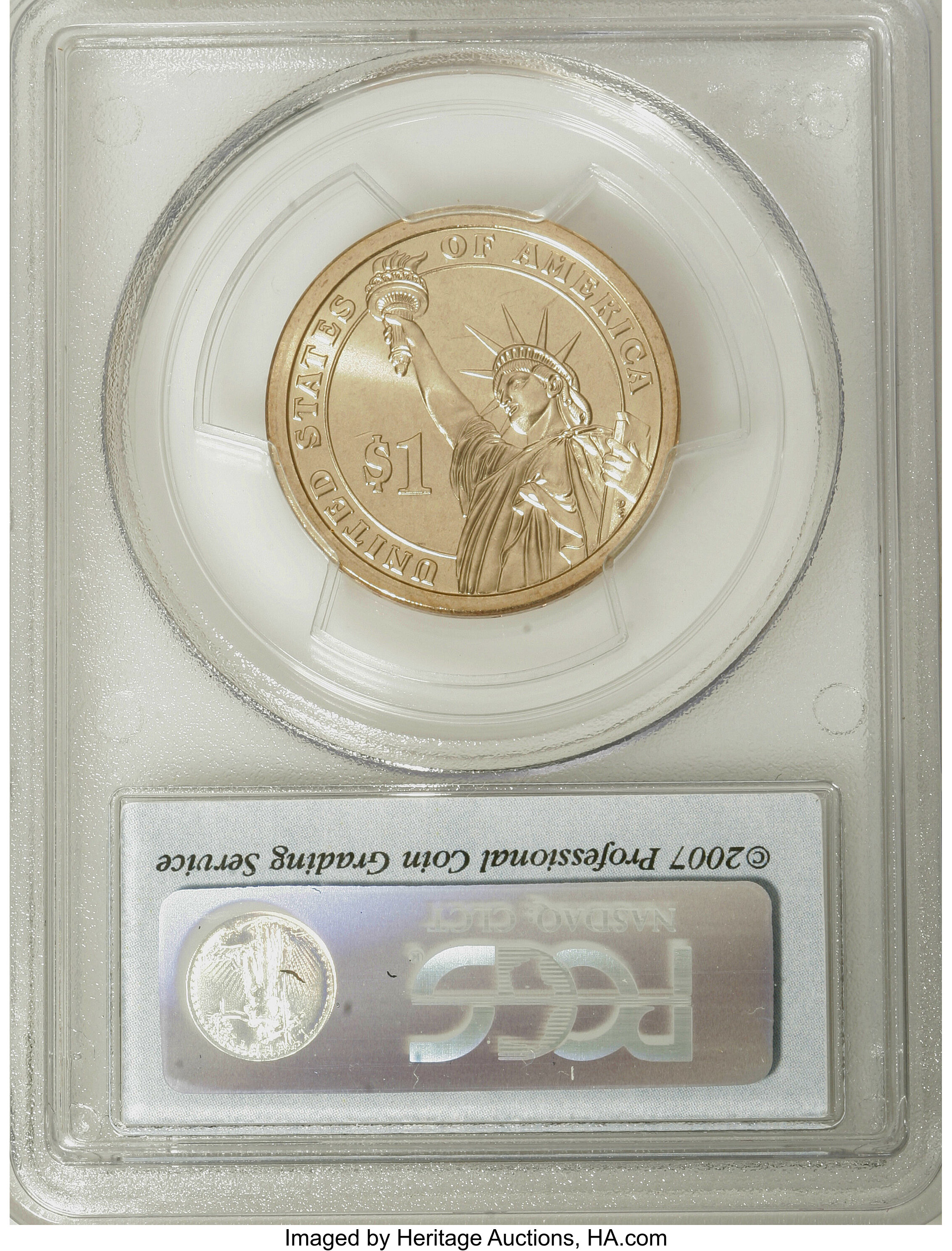 image for: 2007-P $1 Washington Satin Finish, Pos B MS68 PCGS. PCGS Population (280/15). NGC Census: (0/0).   (#390547)...