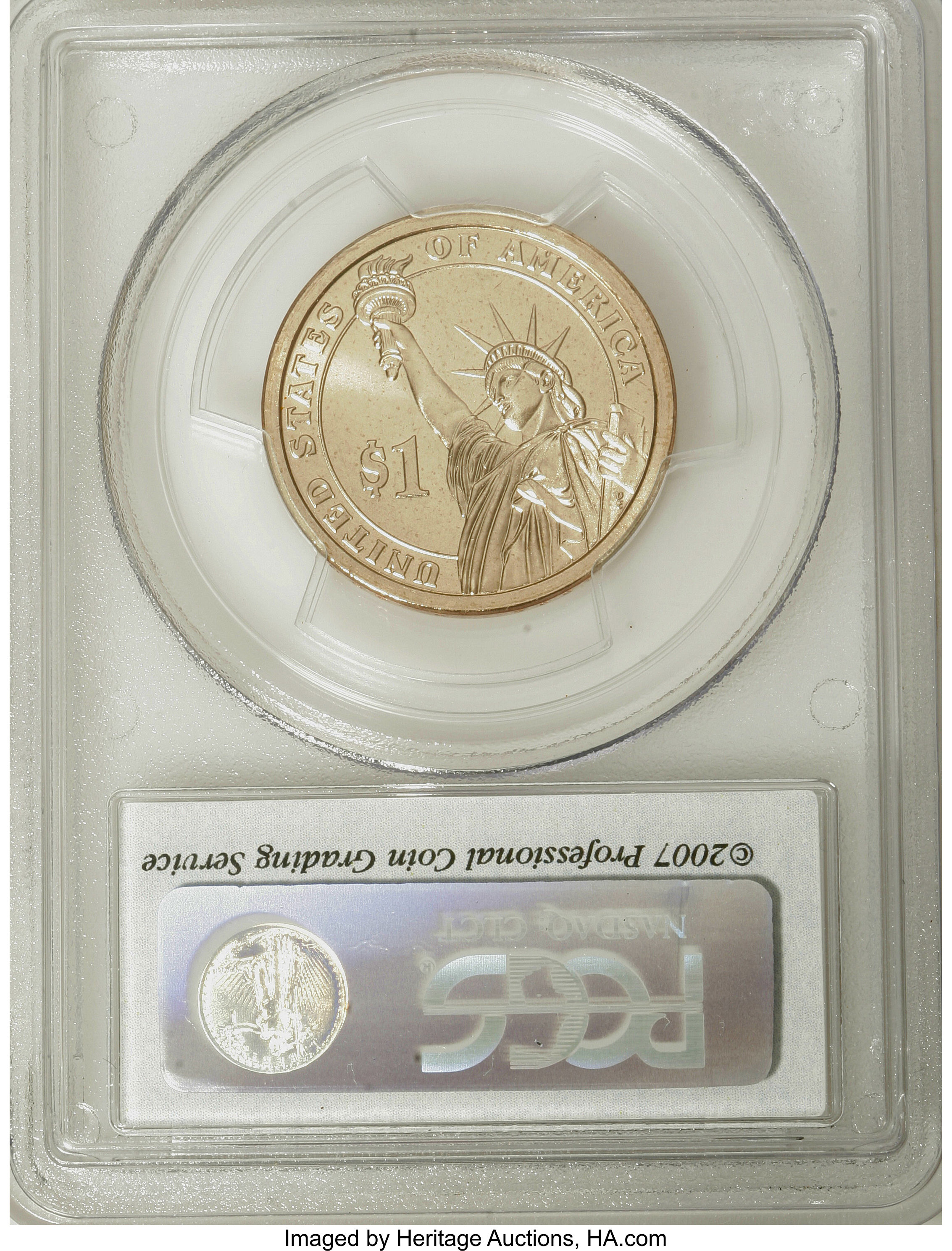 image for: 2007-D $1 Satin Finish, Pos A MS69 PCGS. PCGS Population (99/0). NGC Census: (0/0).   (#390548)...