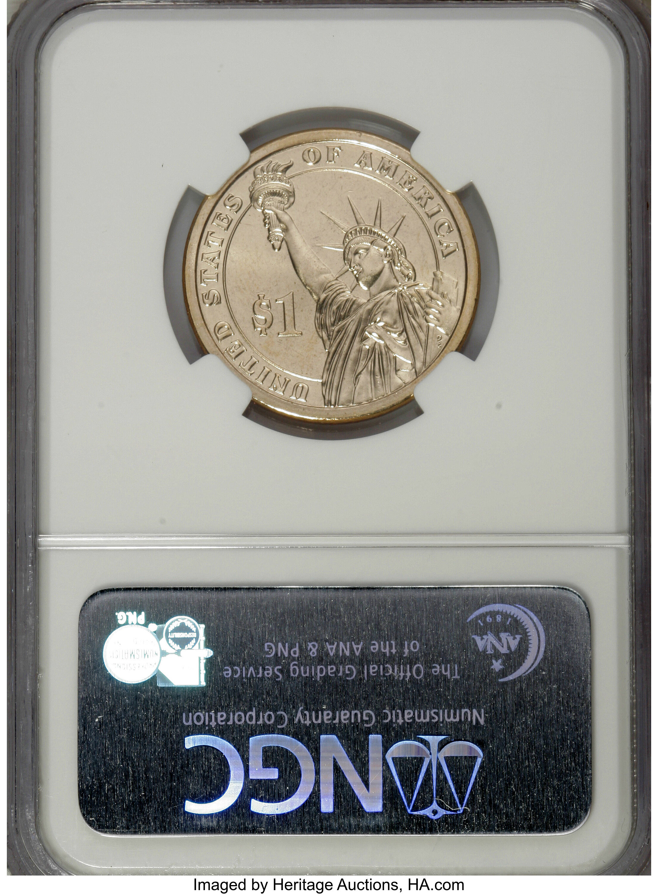 image for: 2007-D $1 Thomas Jefferson Satin Finish, Pos A MS68 NGC. NGC Census: (0/0). PCGS Population (542/102).   (#390548)...