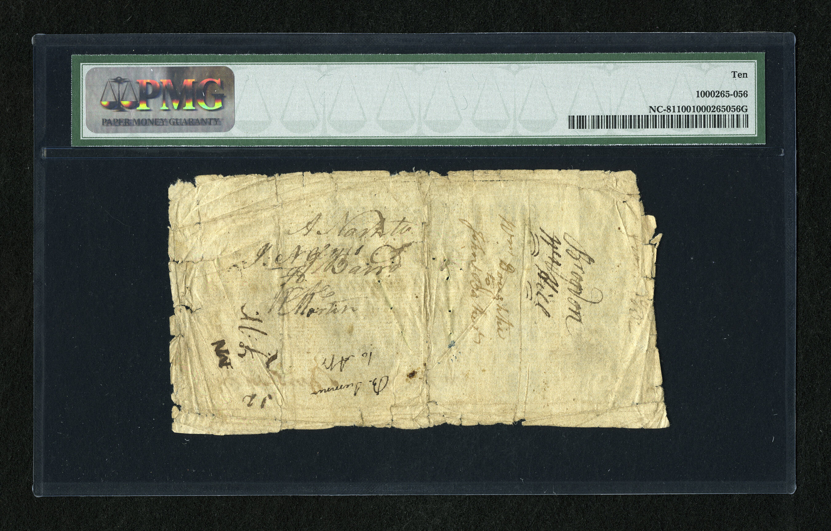 image for: North Carolina March 9, 1754 30s PMG Very Good 10....
