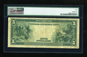 image for: Fr. 886 $5 1914 Federal Reserve Note PMG Very Good 8....