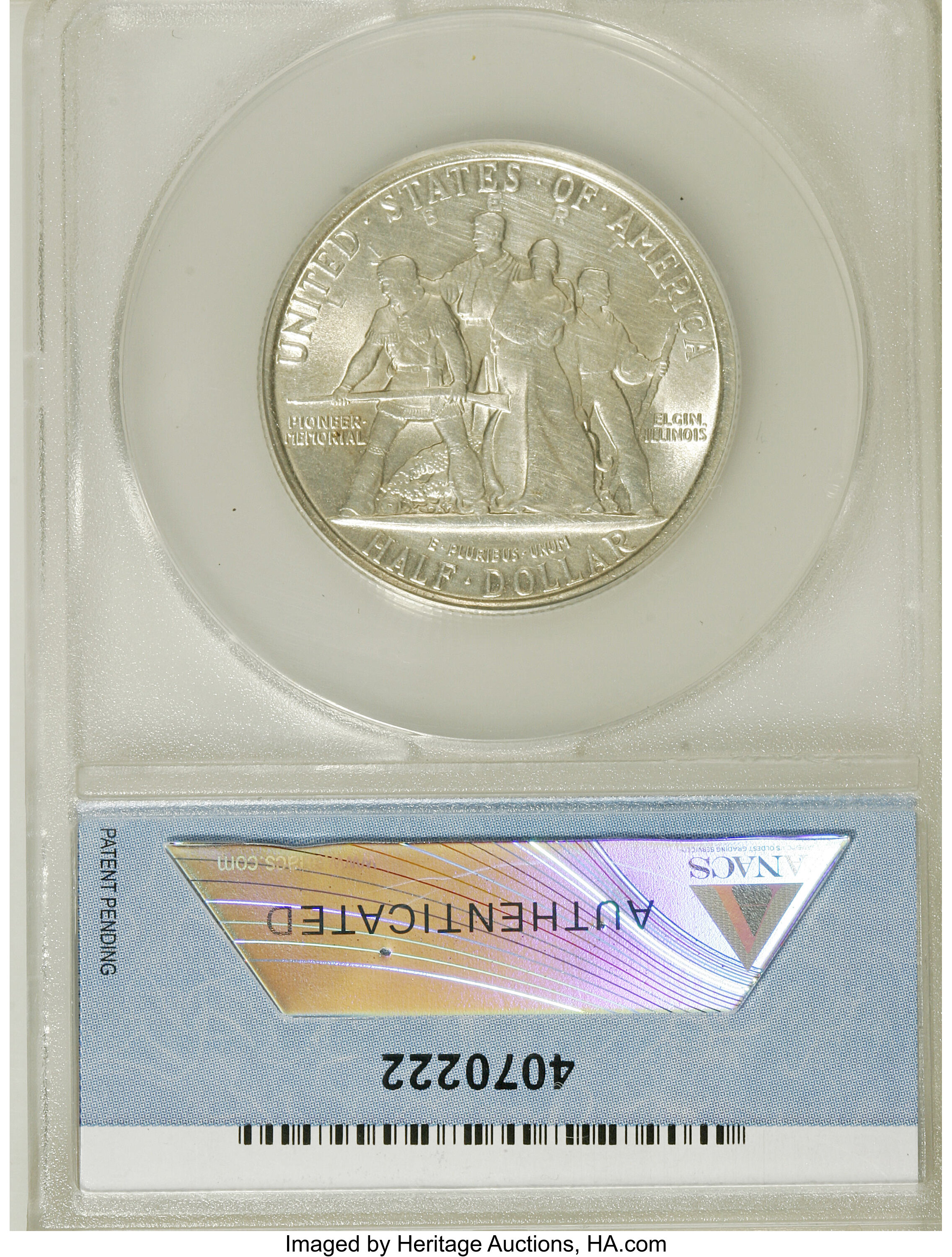 1936 50c Elgin AU50 CAC thumbnail 2
