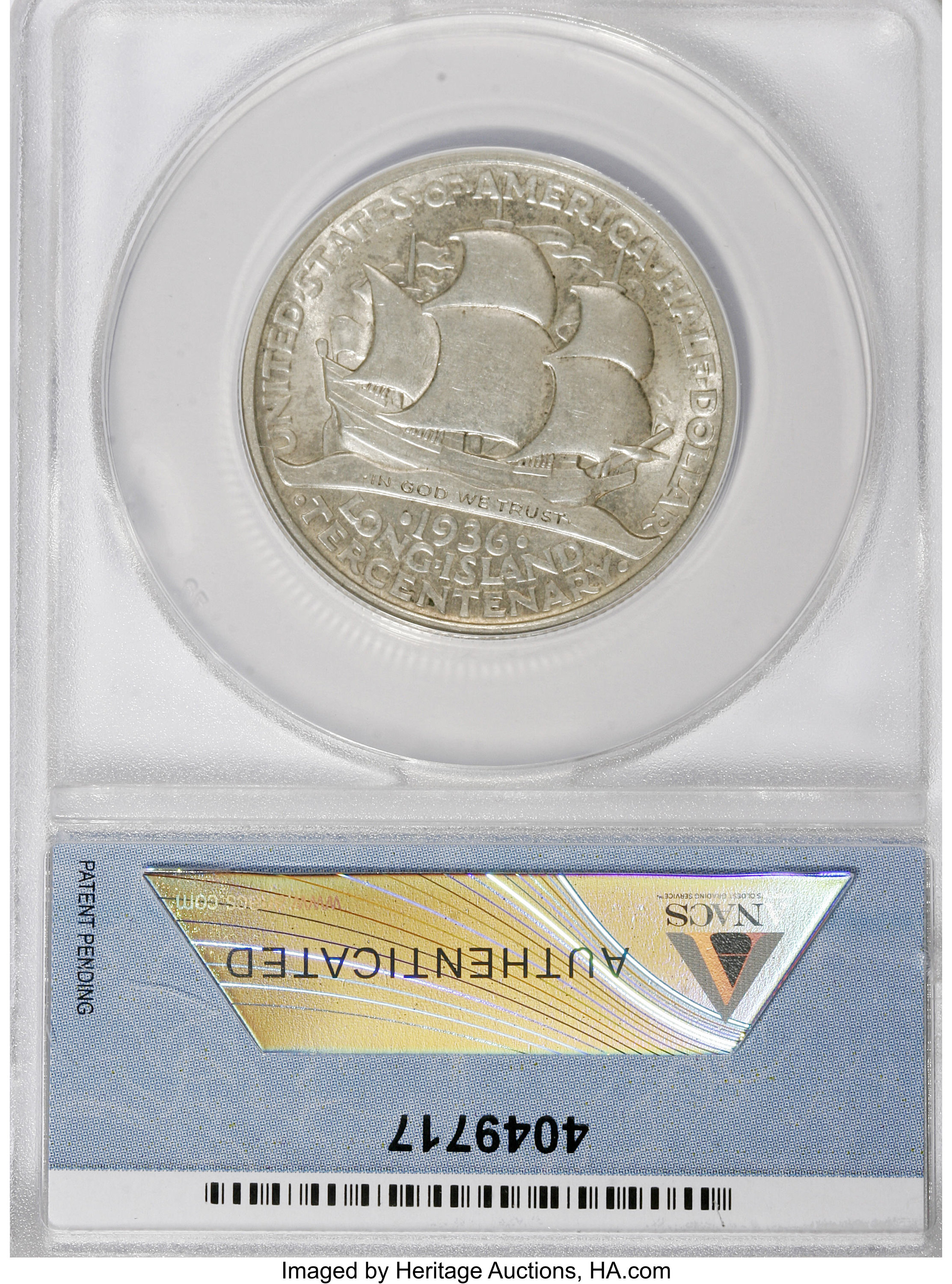 1936 50c Long Island MS61 CAC thumbnail 2