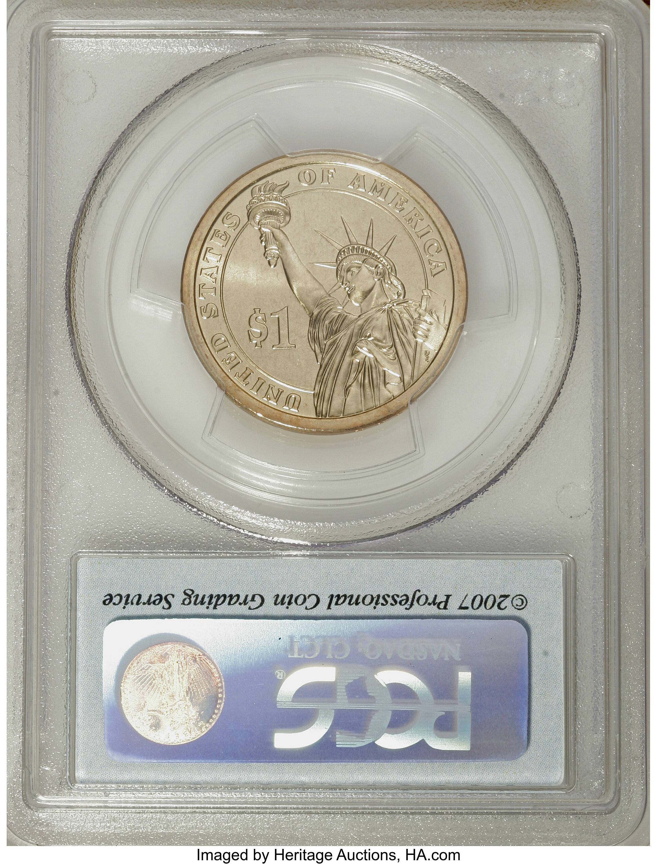 image for: 2007-P $1 Position B MS68 PCGS. PCGS Population (280/15). NGC Census: (0/0).   (#390547)...