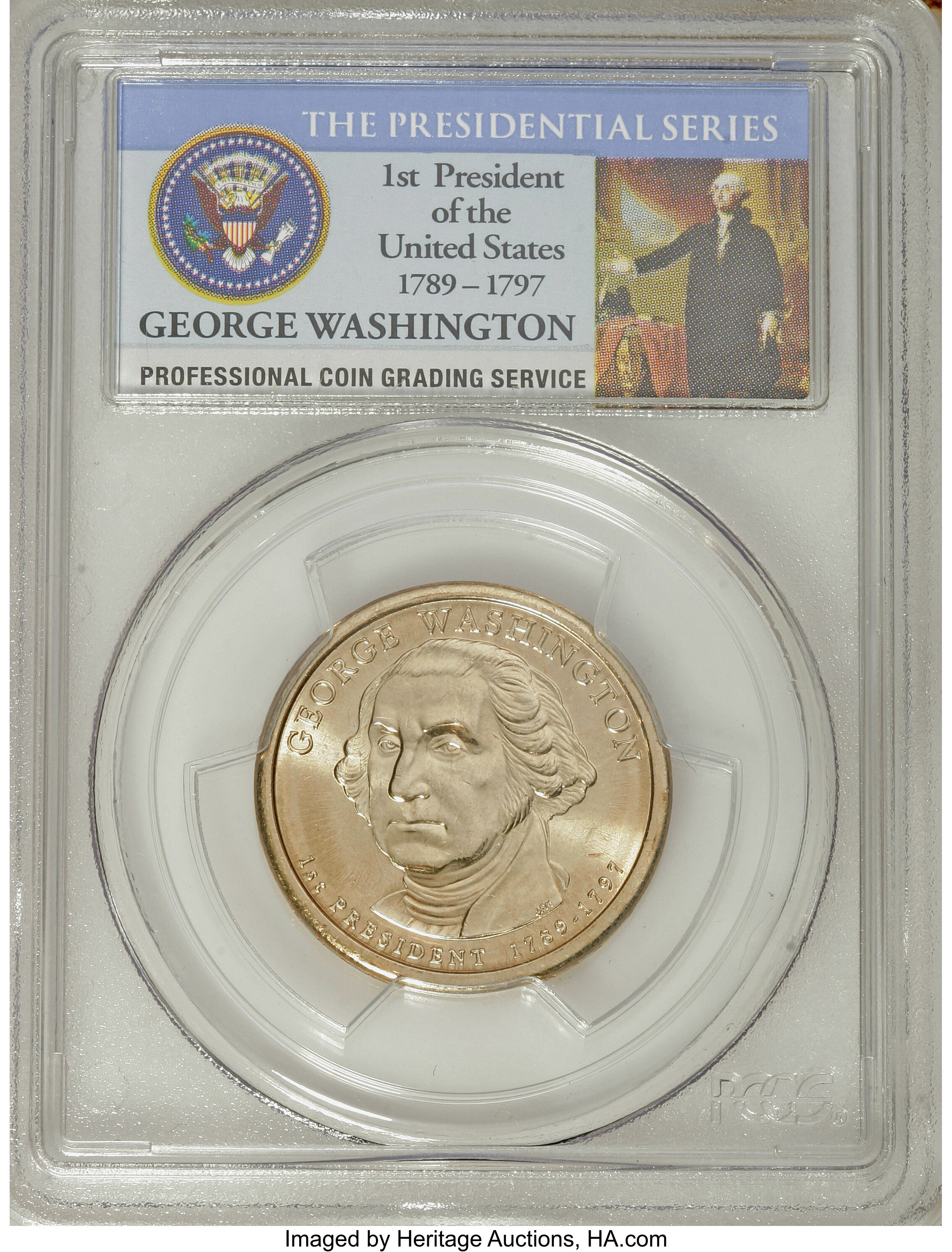 image for: 2007-D $1 Washington First Day of Issue Pos A MS65 PCGS. PCGS Population (0/631). NGC Census: (0/0).   (#390548)...
