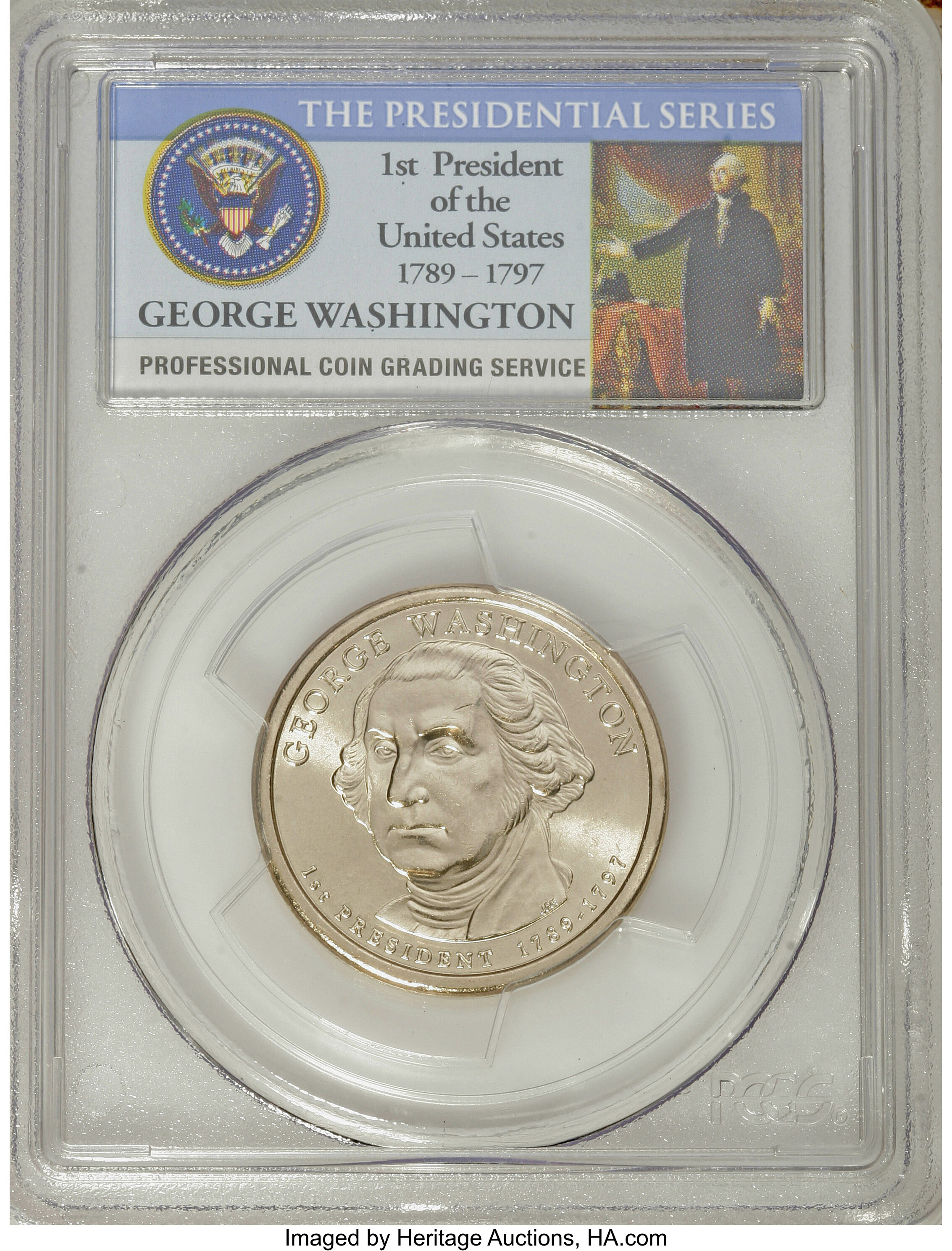 image for: 2007-D $1 Washington First Day of Issue Pos A MS66 PCGS. PCGS Population (1/630). NGC Census: (0/0).   (#390548)...