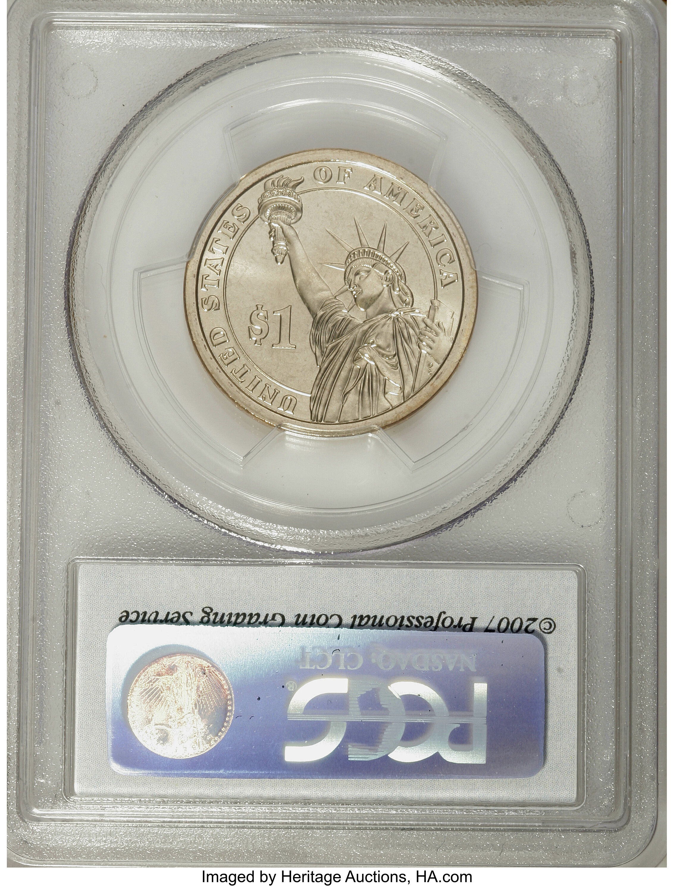 image for: 2007-D $1 James Madison Satin Fin, Pos A MS69 PCGS. PCGS Population (102/0). NGC Census: (0/0).   (#390548)...